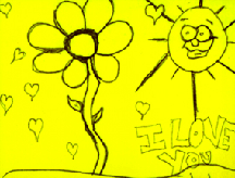 Happy sun drawing
